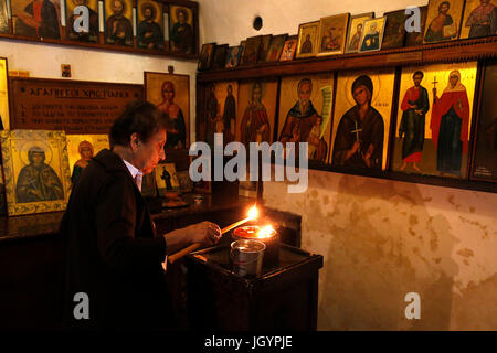 Agia Mavri Kirche (12. Jahrhundert). Zypern. Stockfoto