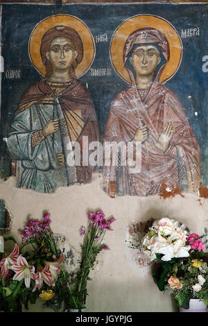 Agia Mavri Kirche (12. Jahrhundert). St. Timothy & St Mavra. Zypern. Stockfoto