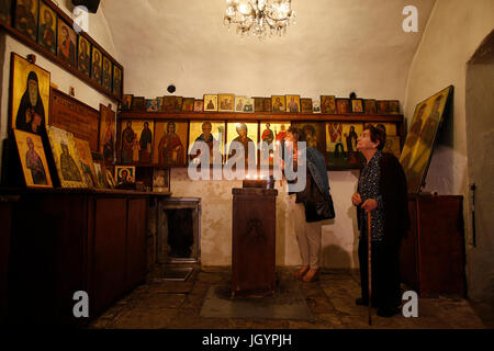 Agia Mavri Kirche (12. Jahrhundert). Zypern. Stockfoto