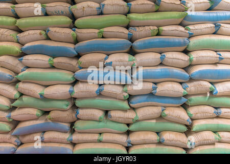 Verarbeitung und Verpackung Fabrik Reis.  Senegal. Stockfoto