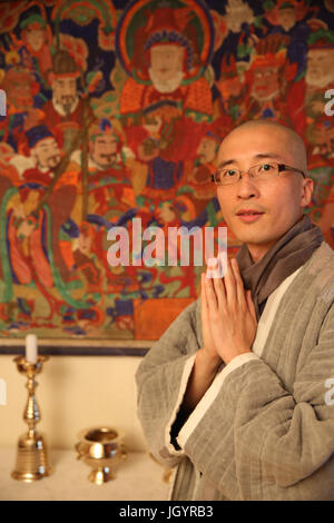 Koreanischer buddhistischer Mönch. Frankreich. Stockfoto