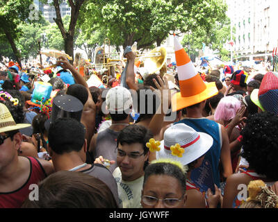 Blöcke von Straße, Karneval 2009, Rio de Janeiro, Brasilien Stockfoto