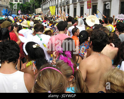 Blöcke von Straße, Karneval 2009, Rio de Janeiro, Brasilien Stockfoto