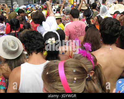 Blöcke von Straße, Karneval 2009, Rio de Janeiro, Brasilien Stockfoto