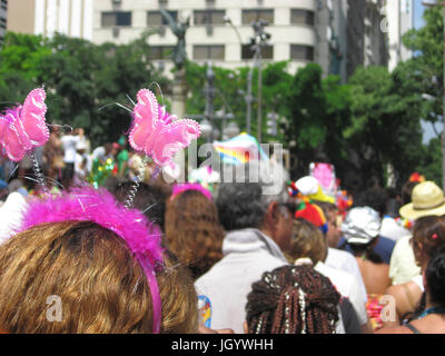 Blöcke von Straße, Karneval 2009, Rio de Janeiro, Brasilien Stockfoto