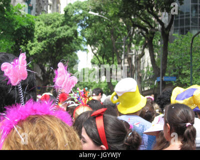 Blöcke von Straße, Karneval 2009, Rio de Janeiro, Brasilien Stockfoto