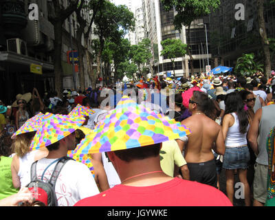 Blöcke von Straße, Karneval 2009, Rio de Janeiro, Brasilien Stockfoto