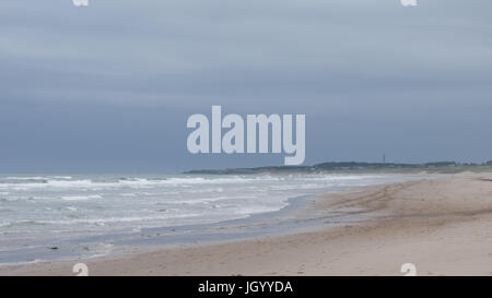 Druridge Bay, Northumberland, Englan, windiger Tag Stockfoto