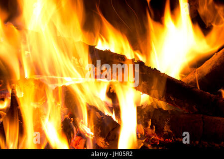 Feuer Flammen Hintergrund Stockfoto