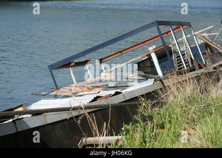 Fluss, Quais de Seine, US-Billancourt, Hauts-de-Seine (92), Île-de-France, Frankreich Stockfoto