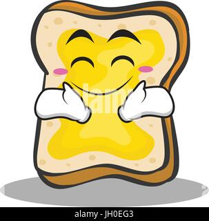 Glückliches Gesicht Brot Charakter cartoon Stock Vektor