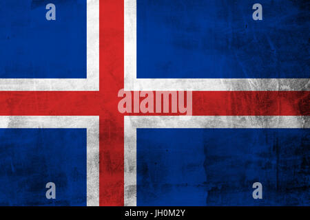 Grunge Island Flagge auf der Betonwand Stockfoto