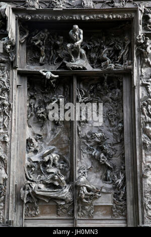 Rodin-Museum, Paris. Die Pforten der Hölle. Um 1890. Frankreich. Stockfoto