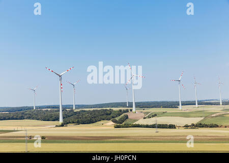 Windpark, Gänserndorf, Niederösterreich, Österreich Stockfoto