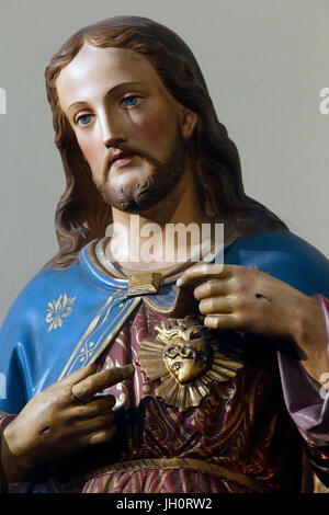 Saint Cannat Les Precheurs Kirche, Marseille. Jesus-Statue. Frankreich. Stockfoto