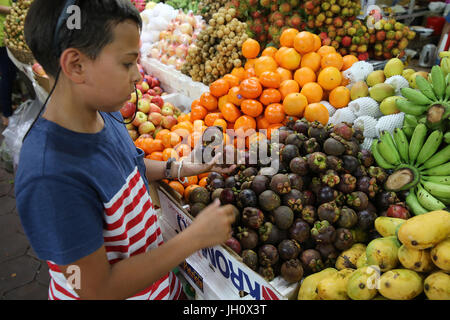 10-Jahr-alte europäische junge Frucht in Kambodscha zu kaufen. Kambodscha. Stockfoto