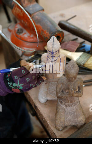 Les Artisans d'Angkor Handwerk Werkstatt in Siem Reap. Kambodscha. Stockfoto