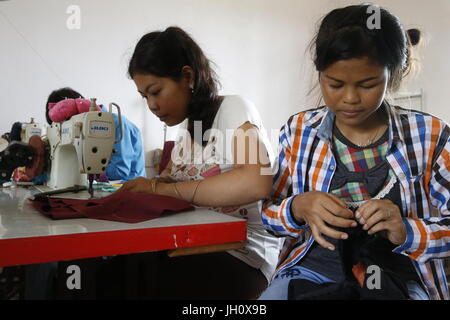 Einkommen schaffende Werkstatt KNK Kambodscha (japanische NGO). Kambodscha. Stockfoto