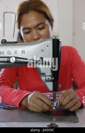 Einkommen schaffende Werkstatt KNK Kambodscha (japanische NGO). Kambodscha. Stockfoto