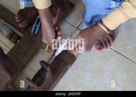 Einkommen schaffende Werkstatt KNK Kambodscha (japanische NGO). Kambodscha. Stockfoto