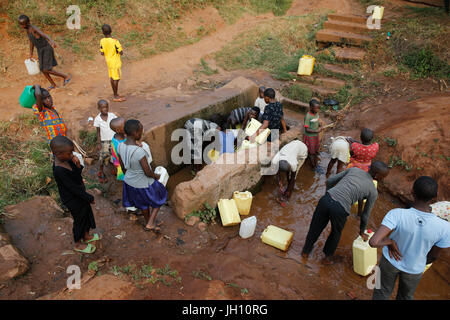 Bezaubernde Wasser im Mulago, Kampala. Uganda. Stockfoto