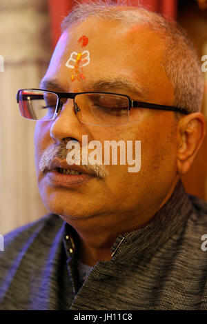 Jalaram Prathna hindu-Tempel, Leicester. Diwali. Vereinigtes Königreich. Stockfoto