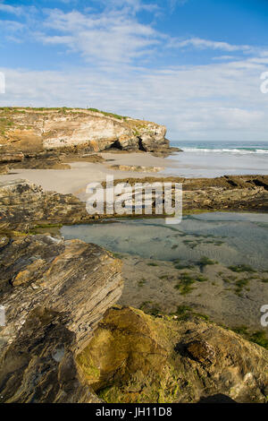 Als Catedrais aufsuchen Strand in Galizien Stockfoto