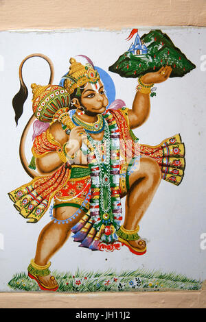 Shree hinduistischer Tempel, Leicester. Hanuman. Vereinigtes Königreich. Stockfoto