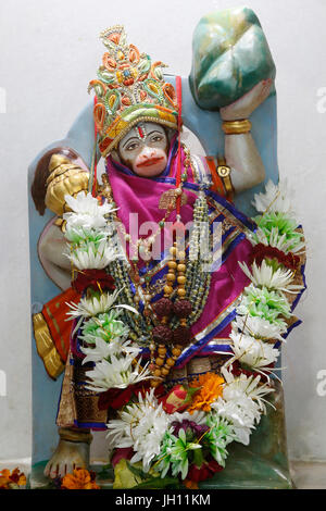 Sanatan Mandir hindu-Tempel, Leicester. Hanuman Murthi (Statue). Vereinigtes Königreich. Stockfoto