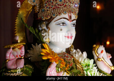 Sanatan Mandir hindu-Tempel, Leicester. Narayan Murthi. Vereinigtes Königreich. Stockfoto
