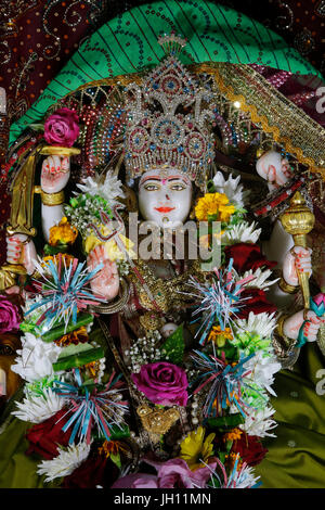 Sanatan Mandir hindu-Tempel, Leicester. Ambamata Murthi. Vereinigtes Königreich. Stockfoto