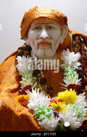 Sanatan Mandir hindu-Tempel, Leicester. Shirdi Sai Baba Murthi. Vereinigtes Königreich. Stockfoto