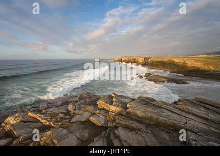 Als Catedrais aufsuchen Strand in Galizien Stockfoto