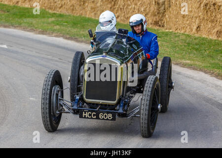 Delage DH V12, Brooklands Racer, 1923 mit Fahrer Edward Williams im Jahr 2017 Goodwood Festival of Speed, Sussex, UK. Stockfoto