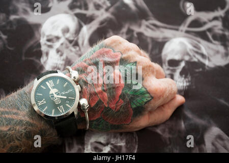 Thomas Sabo und Tattoo's Stockfoto