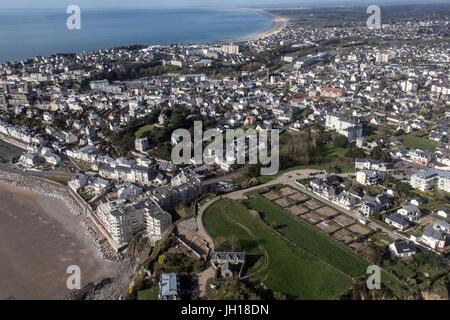 LUFTBILD, STADT DER GRANVILLE,(50) MANCHE, REGION BASSE-NORMANDIE, FRANKREICH Stockfoto