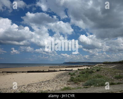 Blick vom Redcar in Richtung Saltburn =-by-the-Sea Stockfoto