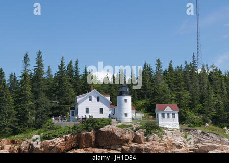 Leichte Bass Hafenbahnhof auf Mt Wüste Insel Maine USA Stockfoto