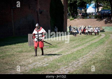 Belagerung von Marienburg Reenactment, Malbork, 2014. Stockfoto