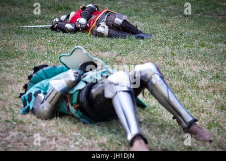 Belagerung von Marienburg Reenactment, Malbork, 2014. Stockfoto