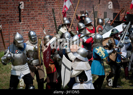 Belagerung von Marienburg Reenactment, Malbork, 2014. Stockfoto