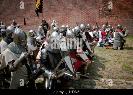 Belagerung von Marienburg Reenactment, Malbork, 2014. Stockfoto