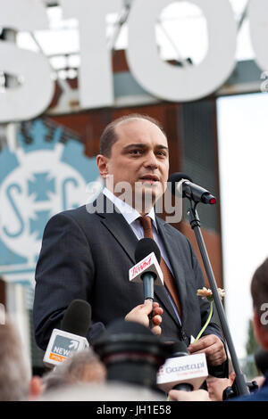 Basil Kerski, Direktor der europäischen Solidarität in Danzig, Polen. Stockfoto