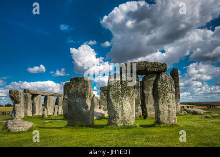 Stonehenge, Wiltshire, United Kingdom.The Ort und seine Umgebung wurden im Jahr 1986 UNESCO Liste des Weltkulturerbes hinzugefügt. Stockfoto