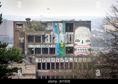 Das verfallene Westmoreland Haus in Stokes Croft, Bristol UK Stockfoto