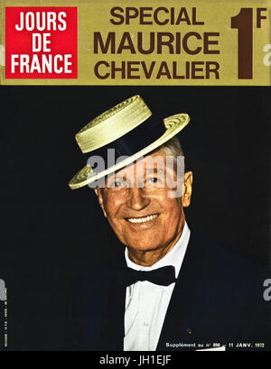 Cover der special Edition, die 11. Januar 1972 der französischen Zeitschrift JOURS DE FRANCE am Tod von Filmstar & Entertainer Maurice Chevalier veröffentlicht Stockfoto