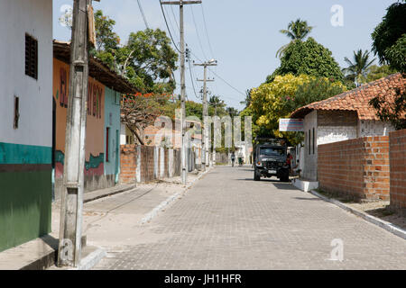 Leute, Frau, Mann, Stadt, Lençois Maranhense, Santo Amaro, São Luis, Maranhão, Brasilien Stockfoto