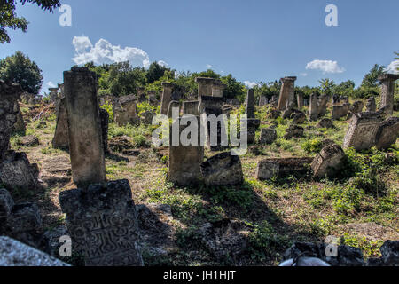 Ost-Serbien - Grabsteine auf dem Friedhof alte Bogomil Stockfoto