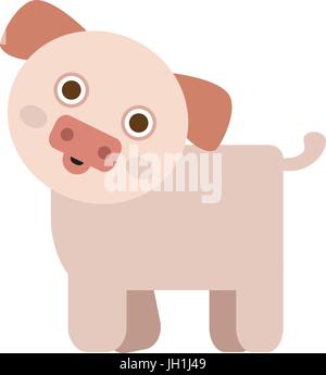 Isolierte niedliche Schwein Stock Vektor