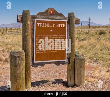Trinity Site, New Mexico, USA. Stockfoto